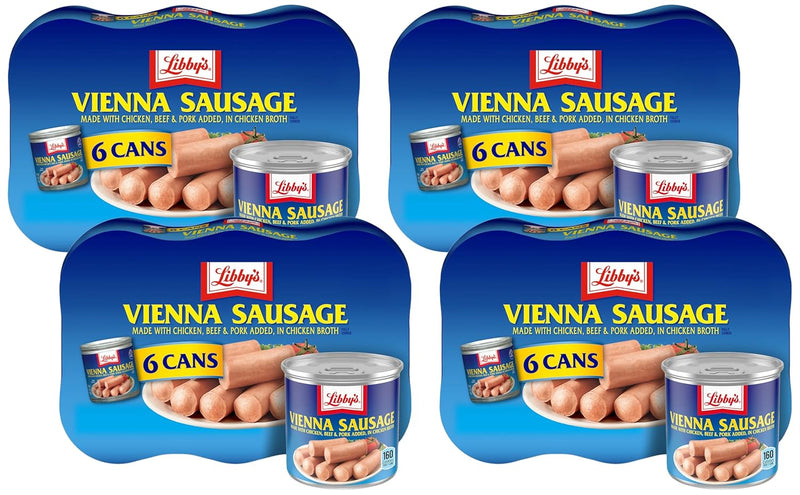 Vienna Sausage, Ready to Eat Canned Meat, 10G Protein per Serving, 4.6 Oz. Can (Pack of 24) | PrepWiseGear