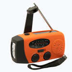2000Mah Powerbank Radio Am Fm Solar Hand Crank Small Portable Radio USB Type-C Charging with 3 LED Flashlight Emergency Radio