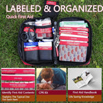 Compact First Aid Kit for Emergency - Basic Emergency Kit for Dorm,Hiking, Backpacking, Camping, Traveling, and Cycling -Small First Aid Kits | PrepWiseGear