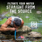 Ready Filter Personal Water Filter Straw | Backpacking Water Filter for Hiking & Camping | Portable Water Purifier Camping | Emergency Survival Gear & Camping Survival Kit | 2 Pack | PrepWiseGear