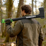 Wood Splitting Axe,32"Chopping Axe for Heavy Duty Woood Cutting,Axe for Chopping Wood, Shock Absorber Handle and anti Slip Grip,Forged Steel Blade with Protective Cover and Non Slip Gloves