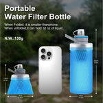 700Ml Collapsible Water Filter Bottle,Squeeze Water Filtered Bottle，Bpa-Free, Ultra Light Emergency Survival Water Filter，Perfect for Hiking, Backpacking, Camping | PrepWiseGear