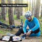 300Piece Travel First Aid Emergency Kit Home Essentials Hiking Survival Essential Kit for Outdoor Adventure Mini First Aid Kit for Backpack, Black | PrepWiseGear