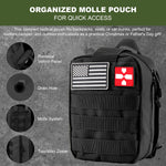 Gifts for Men Fathers Day Dad, Survival Kit, 150 PCS Survival Gear and Supplies Equipment with Trauma Bag, Molle Pouch Emergency Kit for Outdoor Camping, Hunting, Car, Home, Earthquake, Adventures | PrepWiseGear