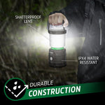 LED Camping Lantern X1000, Bright and Rugged Tent Light, Water-Resistant Rechargeable Lantern for Camping, Hiking, Fishing, Emergency, Portable Light (USB Cable Included)