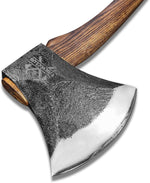 32.4 Inch Professional Wood Splitting Axe, Wood Chopping Axe with Hickory Wood Handle and Leather Sheath, Felling Ax, Sporting Axes, Racing Axes for Timbersports - Black Head 6 Lbs