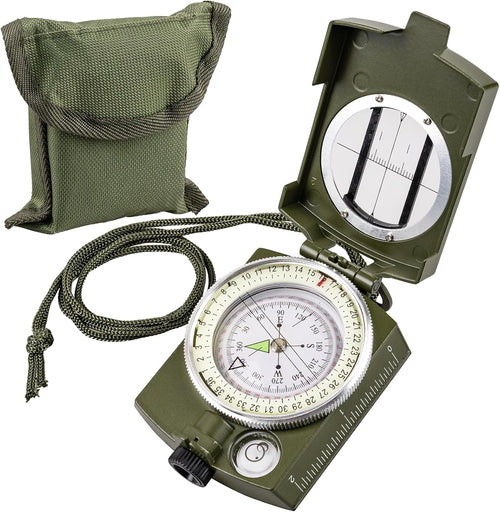 Compasses，Hiking Compass for Survival with ，Waterproof Durable and Pocket-Sizedtactical Survival Compass with Lanyard，Climbing Biking Exploring Geology, Outdoor Activities | PrepWiseGear