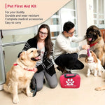 61Pcs Portable EVA Emergency Dog ​​And Cat Pet First Aid Kit Set for Outdoor Travel and Camping with Medical Supplies