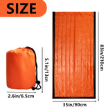 2 Pack Emergency Sleeping Bag, Mylar Emergency Blanket, Waterproof Lightweight Survival Shelter Blanket, Portable Survival Thermal Bivy Sack for Outdoor Camping Hiking Adventure | PrepWiseGear