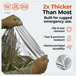Mylar Blankets 8 Pack - Waterproof Emergency Blanket - Rip and Tear Resistant Survivalist Gear - Emergency Thermal Blanket for Outdoor Survival | PrepWiseGear
