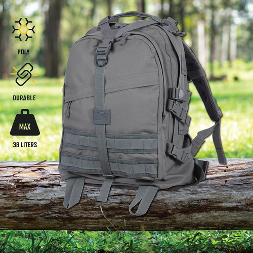 Large Transport Pack - Rugged Tactical Backpack MOLLE Bag for EDC Storage | PrepWiseGear