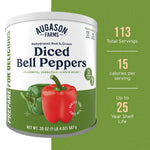 Dehydrated Diced Bell Peppers Emergency Food Supply, 113 Servings, 25 Year Shelf Life, Red and Green Peppers - Dehydrated Meals, Survival Food Camping Essentials Can | PrepWiseGear