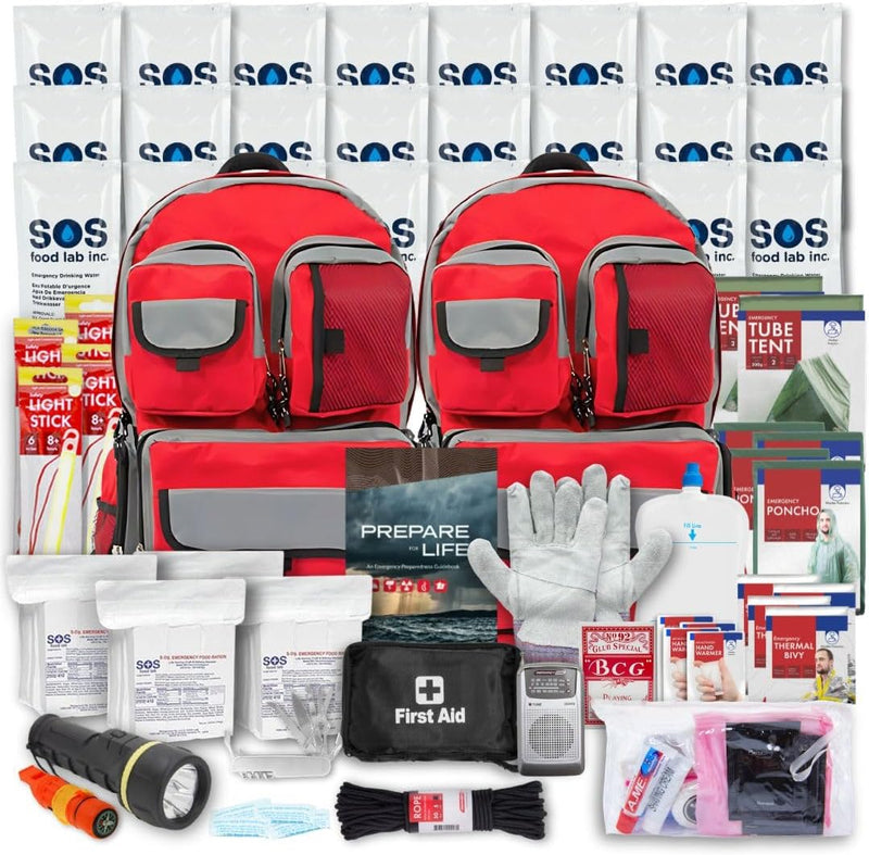Family Emergency Kit | All-In-One Survival Kit Backpack for Earthquake, Flood, Disaster Relief, Civil Unrest & Outdoor - Survival Bag & Emergency Preparedness Kit for Families | PrepWiseGear
