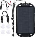 Car Battery Trickle Charger & Maintainer 12Volt 8W Solar Panel Power Charger Kit Portable Waterproof for Automotive RV Marine Boat Truck Motorcycle Trailer Tractor Powersports Snowmobile | PrepWiseGear