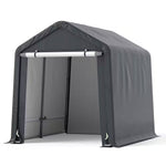 6.5 Ft. X 8 Ft. Gray Portable Outdoor Storage Shelter | PrepWiseGear