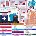 Compact First Aid Kit for Emergency - Basic Emergency Kit for Dorm,Hiking, Backpacking, Camping, Traveling, and Cycling -Small First Aid Kits | PrepWiseGear