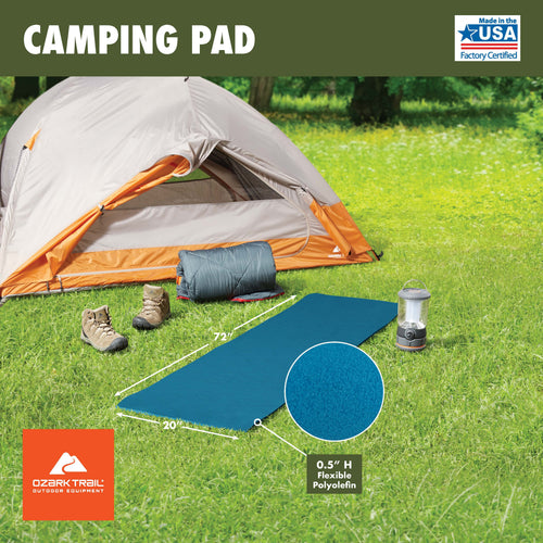 Closed Cell Foam Blue Camp Sleeping Pad | PrepWiseGear