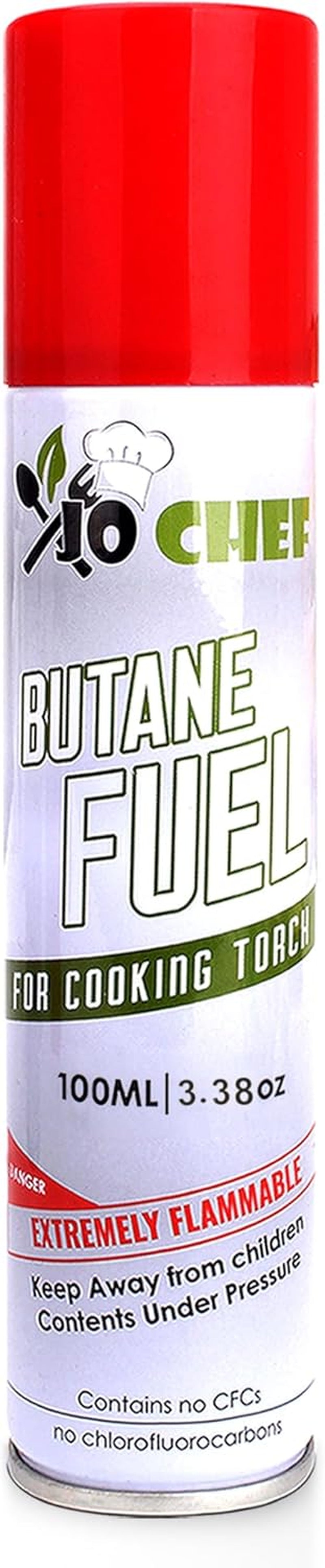 Butane Refill, Butane Torch Fuel Refill, Gas Lighter Fluid Refill Canister, Kitchen Blow Torch Fluid – Universal Tip – (1 Can 3.38Oz)
