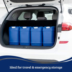 5-Gallon Stackable Water Storage Containers, Emergency Water Storage for Camping and Disaster Preparedness, 20 Gallons