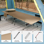 Armywild Folding Camping Cot, Height Adjustable Ultralight Backpacking Cot, Portable Camping Bed for Camping Hiking Travel Home