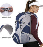 50L Hiking Backpack, Waterproof Camping Backpack with Rain Cover for Men Women, Lightweight Sport Daypack for Outdoor Camping Travel, Navy Blue