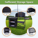 Customer photo of Folding Camping Kitchen Station with Grill Stand