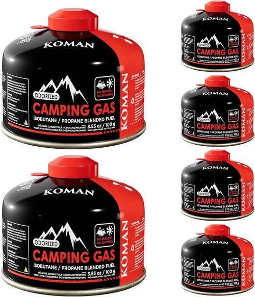 Isobutane Fuel Canister Backpacking Stove Fuell Camping Isobutane Propane Fuel Canister 4 Oz(6 Pack)