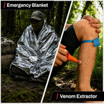 IFAK Trauma Kit 18Pcs, Tactical First Aid Kit with Venom Extractor & Emergency Blanket, Trauma Kit Combat Pack for Trauma Wound Care, Gunshot, Outdoor, Hiking, Car & Camping | PrepWiseGear