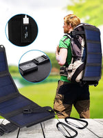 30W Solar Charger Outdoor Foldable Solar Panels 5V USB Portable Solar Smartphone Battery Charger Waterproof Solar Panel Phone Chargers for Camera Flashlight Camping Hiking Backpacking | PrepWiseGear