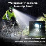 LED Rechargeable Headlamp with LCD Display, Ultra-Light 3 Colors Headlamp with Motion Sensor, White Red Warm Light, 1.7Oz 5 Modes Waterproof Headlights for Outdoor Camping Hiking Emergency