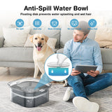 Customer photo of No-Spill Dog Water Bowl - 70oz Slow Feeder