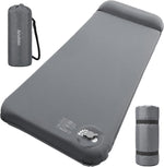 Self-Inflating Sleeping Pad for Camping, 3" Ultra-Thick Outdoor Camping Mat with Pillow & 9.5 R-Value, Insulated All-Season Foam Camping Mattress for Camping Travel Tent Car