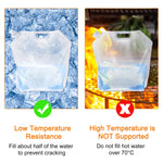 10L Collapsible Water Container Bag Folding Water Container Water Storage, 8 Pack