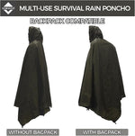 Lightweight Poncho Shelter, Solitary Shelter Cape Silnylon Emergency Survival Shelter Ultralight Minimalist Shelter for Camping Hiking Backpacking Bug Out Bag | PrepWiseGear