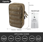 25L Tactical Backpack + Molle Tactical Utility Pouch | PrepWiseGear