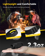 Headlamps Rechargeable with Red Light 2 Pack, Wide Beam Running LED Head Lamp for Adults, Headlights for Head with Motion Sensor, Hard Hat Light for Running, Camping, Hiking, Hunting, Fishing