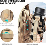 Molle Water Bottle Holder for Backpack,Drawstring Adjustable Straps Molle Pouches for 20 32 36 48 Oz Water Bottle | PrepWiseGear