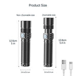 10000 Lumens Rechargeable Flashlights, Powerful Flashlight for Home Hiking Hunting Camping, Zoomable Outdoor LED Handheld Flashlights