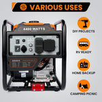 4400W Inverter Generator Gas Powered, Portable Gas Generator for Home and Outdoor Use, Leightweight and ECO Mode | PrepWiseGear