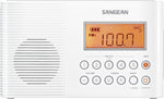 H201 Shower Radio AM/FM Waterproof, Weather Alert Radio, White
