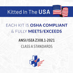 Mfg Class a 21 plus - 146Pc Usa-Made ANSI & OSHA Compliant First Aid Kit - Emergency Medical Supplies for Minor Injuries - First Aid Kits for Businesses, Homes, & More | PrepWiseGear