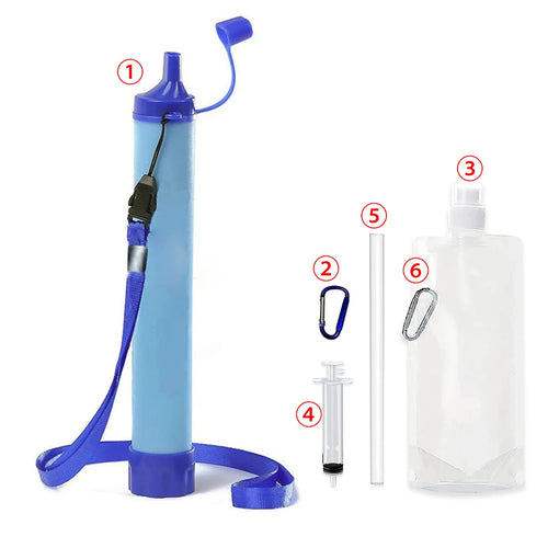Outdoor Water Purifier Camping Hiking Emergency Life Portable Purifier Water Filter Suitable for Streams, Lakes Outdoors Camping | PrepWiseGear