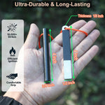 4" Portable Pocket Waterproof Ferrocerium Ferro Rod Fire Starter Survival Tool, Flint and Steel Magnesium Camping Emergency Fire Starters Kit with Striker, Outdoor Campfires Stick Firestarter | PrepWiseGear