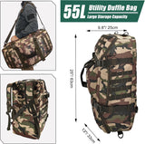 Customer photo of 55L 3-in-1 Tactical Duffle Backpack - MOLLE
