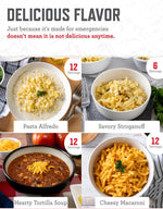 Emergency Food Supply - 84 Servings Breakfast & Entrée Bucket, Protein Meals, Dehydrated & Freeze Dried Food for Backpacking, Camping Essentials & Prepping Supplies, up to 25 Year Shelf Life | PrepWiseGear