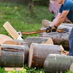 32.6 Inch Professional Wood Splitting Axe, Wood Chopping Axe with Hickory Wood Handle and Leather Sheath, Felling Ax, Sporting Axes, Racing Axes for Timbersports - Head 6 Lbs