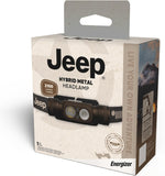 Jeep HM-2100 Headlamp Rechargeable, Hybrid Power Source Head Lamp, IPX4 Water-Resistant, Bright Rechargeable Headlamp, USB-C Cable Included