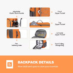 32 L. Leakproof Soft Backpack Cooler Bag for Camping Hiking, Orange | PrepWiseGear