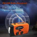 2000Mah Powerbank Radio Am Fm Solar Hand Crank Small Portable Radio USB Type-C Charging with 3 LED Flashlight Emergency Radio