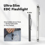T7 Rechargeable EDC Flashlight 2 Pack, Slim Pocket Flashlight with USB-C Charging, Clip & Magnetic Base, Lightweight Portable LED Work Light for Everyday Carry, Camping & Emergency